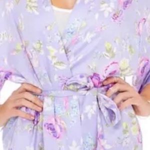 Beautiful icing intimate lilac floral robe